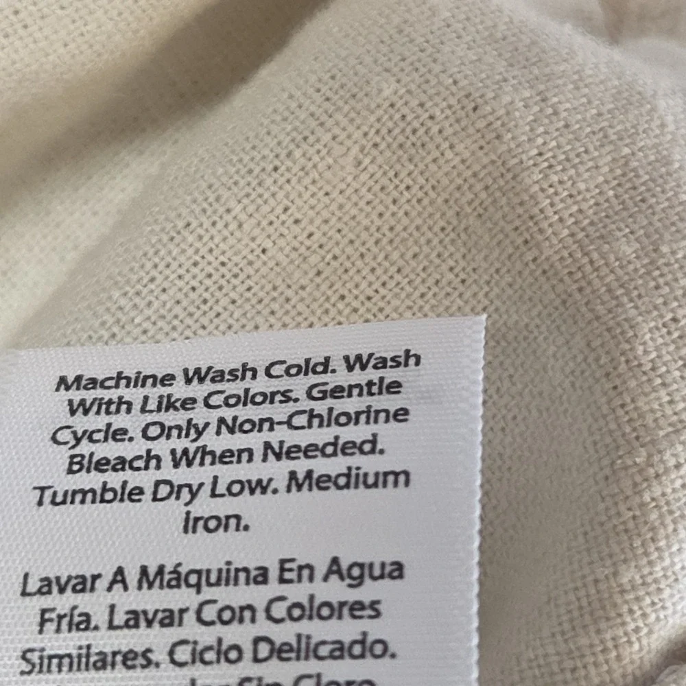 Time and Tru Women's Linen Blend Cargo Pants Beige Drawstring Pull On XXXL 22 NW